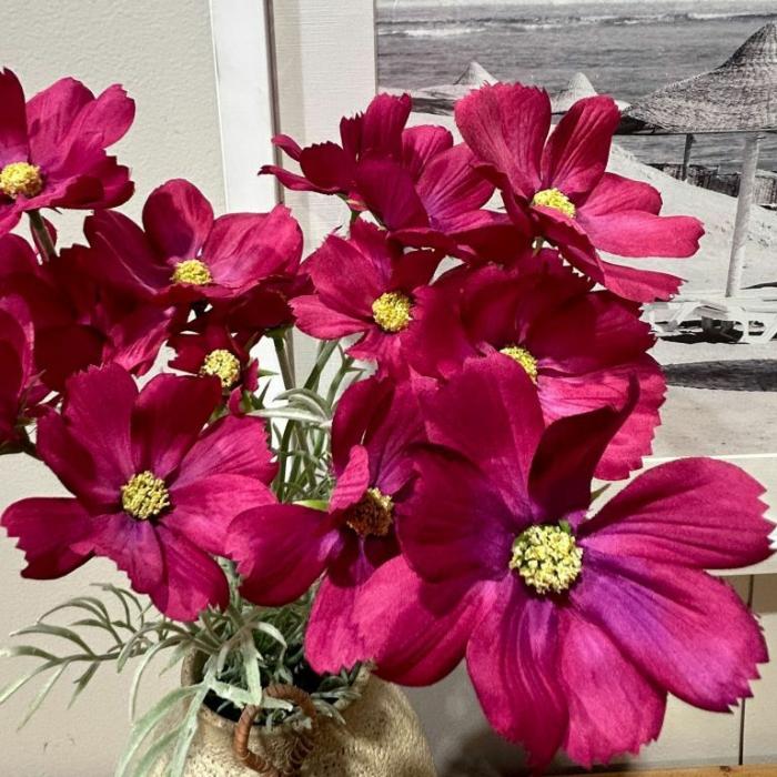 Artificial Plants & Flowers |  Artificial Cosmos Spray Burgundy Artificial Plants & Flowers Artificial Plants & Flowers