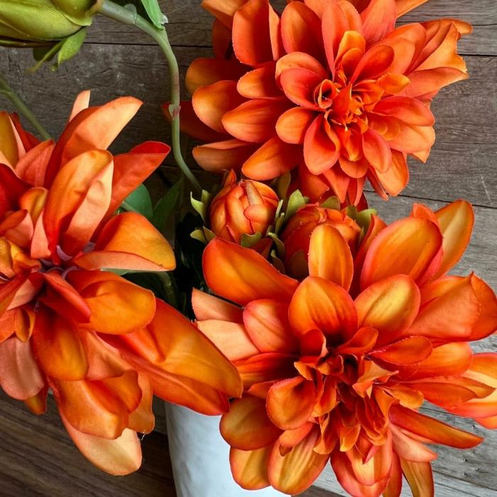 Artificial Plants & Flowers |  Artificial Dahlia Pompon Orange Artificial Plants & Flowers Artificial Plants & Flowers