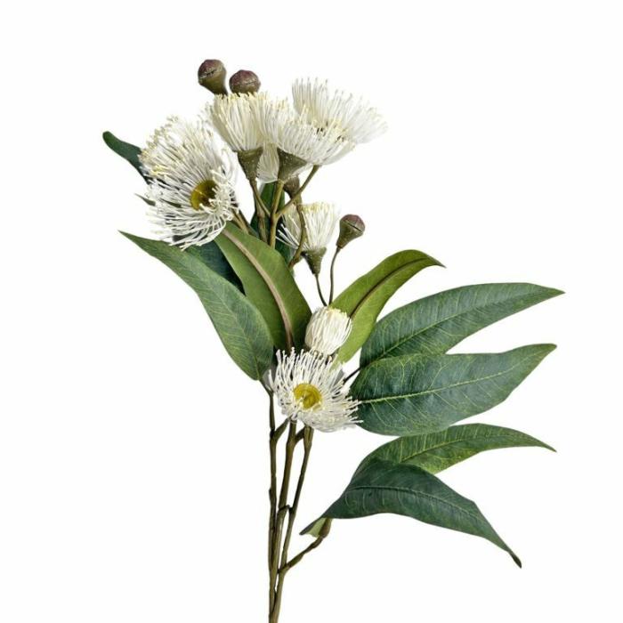 Artificial Plants & Flowers |  Artificial Eucalyptus Flower Spray White Artificial Plants & Flowers Artificial Plants & Flowers