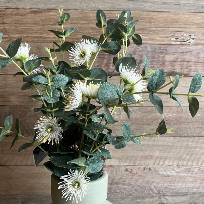 Artificial Plants & Flowers |  Artificial Eucalyptus Flower White Artificial Plants & Flowers Artificial Plants & Flowers