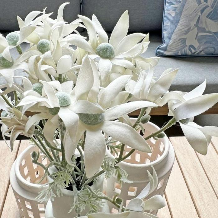 Artificial Plants & Flowers |  Artificial Flannel Flower Pick Cream Artificial Plants & Flowers Artificial Plants & Flowers