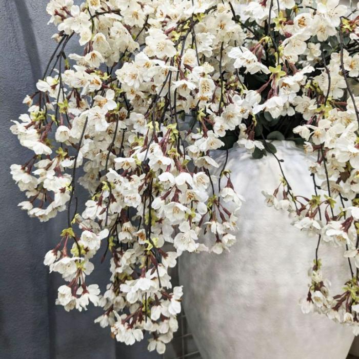 Artificial Plants & Flowers |  Artificial Hanging Cherry Blossom White Artificial Plants & Flowers Artificial Plants & Flowers