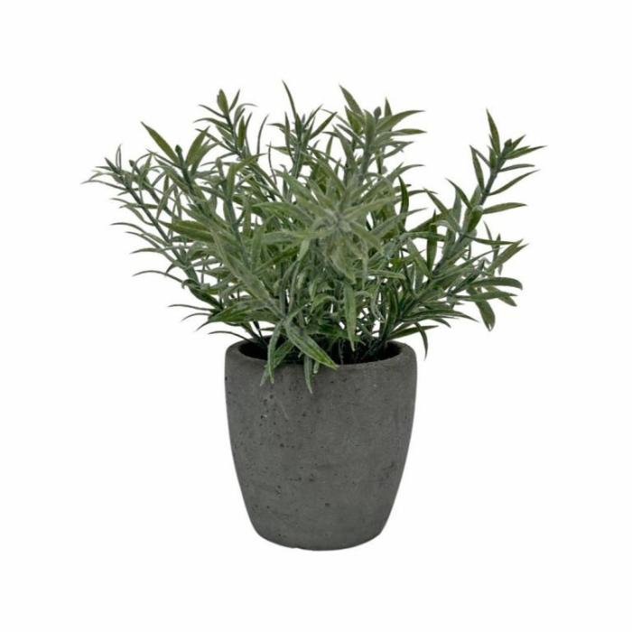 Artificial Plants & Flowers |  Artificial Rosemary In Cement Pot Artificial Plants & Flowers Artificial Plants & Flowers