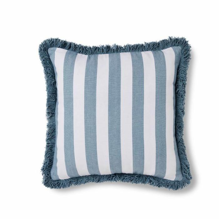 Cushions |  Carlton Blue Stripe Cushion Cushions Blue