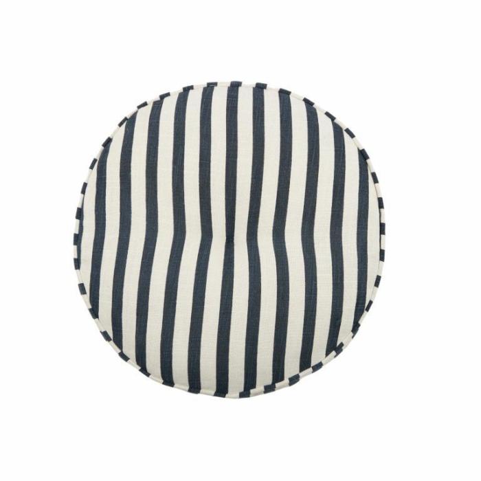 Cushions |  Montauk Round Cotton Cushion Navy Cushions Cushions