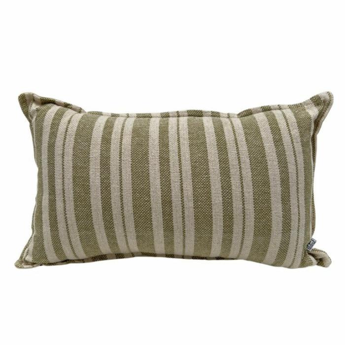 Cushions |  Oscar Stripe Cushion Olive Cushions Cushions