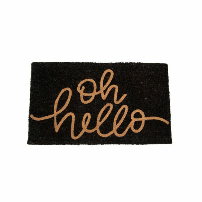 Doormats & Rugs |  Door Mat Oh Hello Doormats & Rugs Black