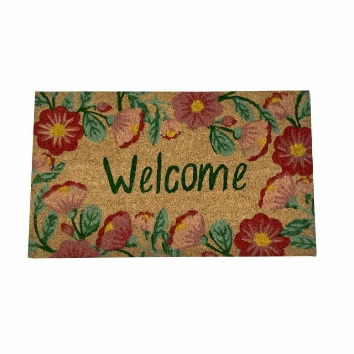 Doormats & Rugs |  Floral Welcome Doormat Doormats & Rugs Doormats & Rugs