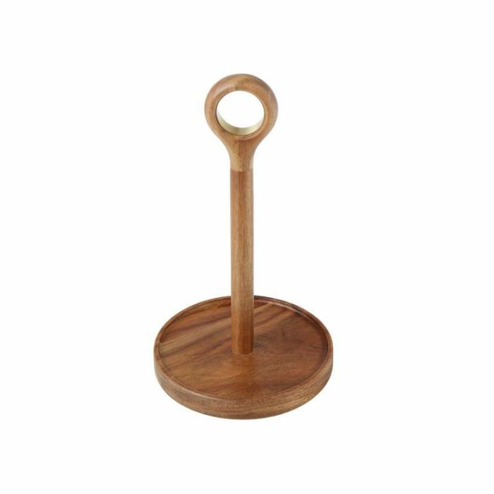 Home Accessories |  Acacia & Brass Paper Towel Holder Home Accessories Home Accessories