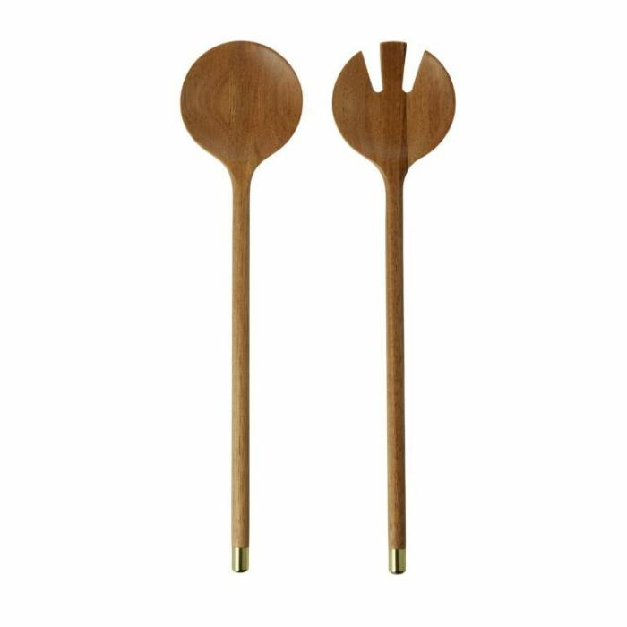 Home Accessories |  Acacia & Brass Salad Servers Home Accessories Home Accessories