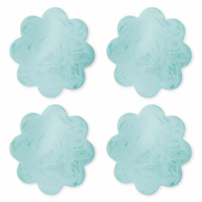 Home Accessories |  Aries Aqua Scallop Coaster Set Of 4 Home Accessories Home Accessories