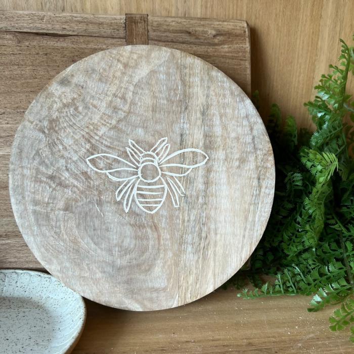 Home Accessories |  Bee Wooden Trivet Home Accessories Home Accessories