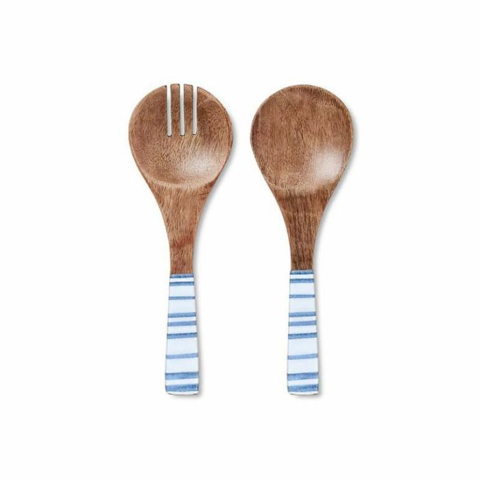 Home Accessories |  Capri Stripe Salad Servers Home Accessories Home Accessories