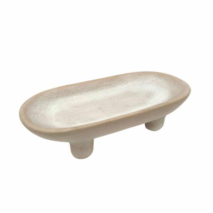 Home Accessories |  Capua Footed Tray Sand Home Accessories Home Accessories