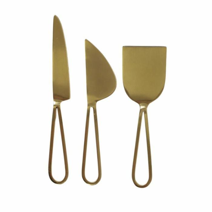 Home Accessories |  Cheese Knives Gold Set Home Accessories Gold