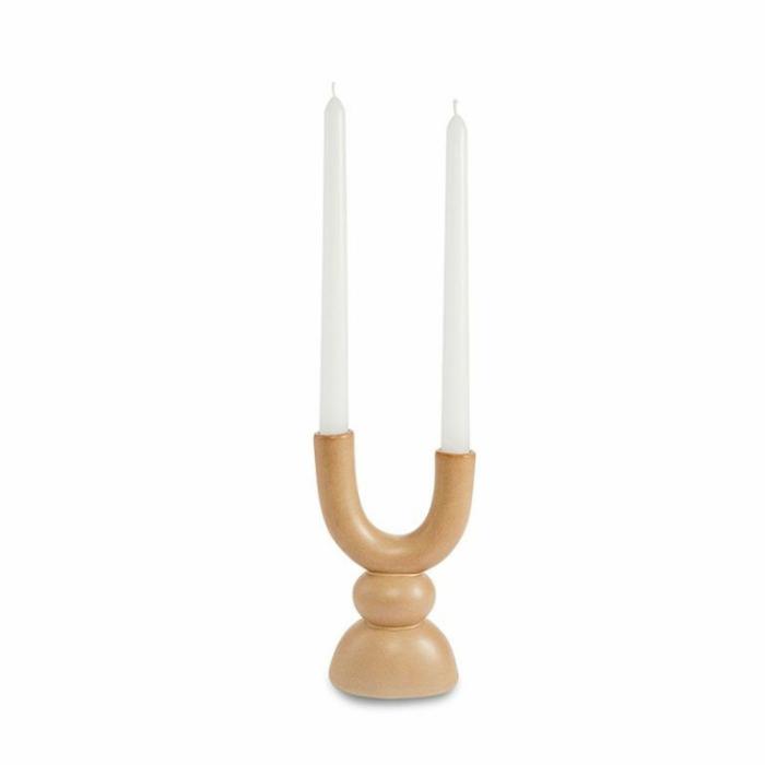 Home Accessories |  Double Candle Holder Clay Home Accessories Clay