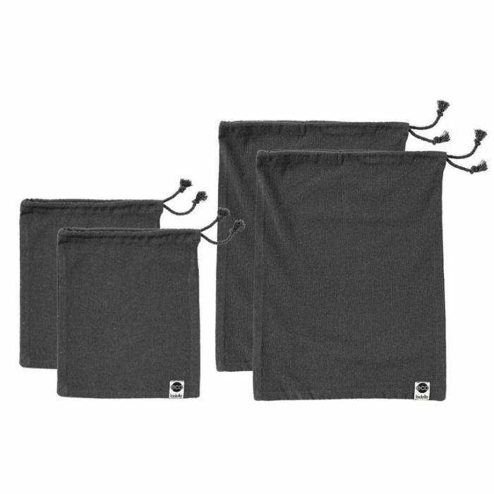 Home Accessories |  Eco Recycled Fabric Produce Bag Set In Charcoal Home Accessories Charcoal