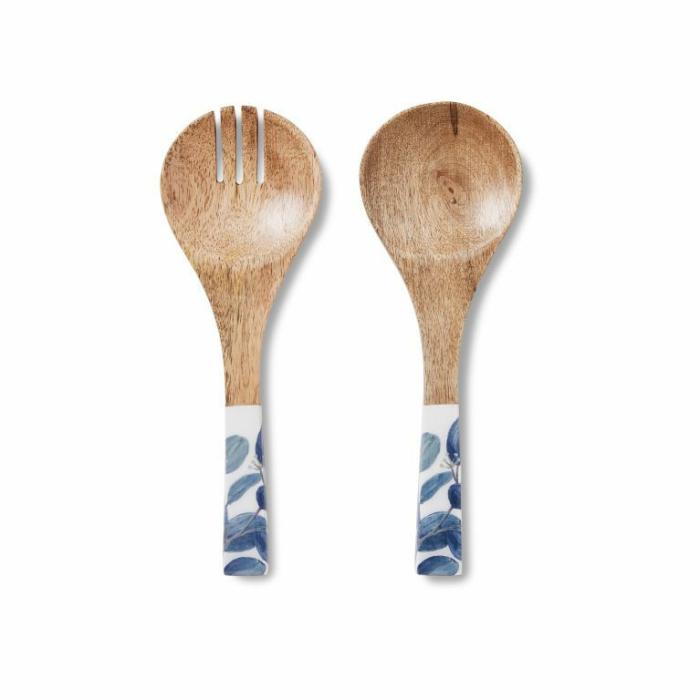 Home Accessories |  Eucalyptus Salad Server Set Home Accessories Grey Green