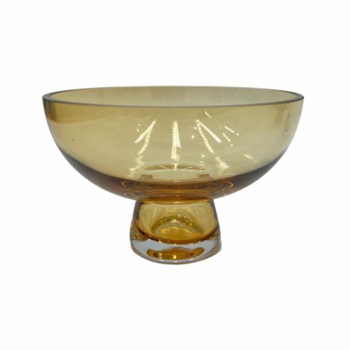 Home Accessories |  Eva Glass Bowl Amber Home Accessories Home Accessories