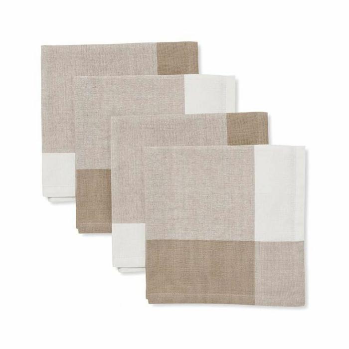 Home Accessories |  Garner Check Neutral Napkin Set Of 4 Home Accessories Home Accessories