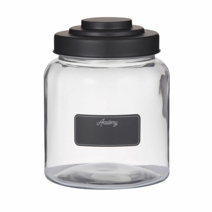 Home Accessories |  Glass Display Jar With Blackboard Label Home Accessories Black