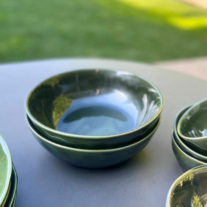 Home Accessories |  Indigo Salad Bowl Green Home Accessories Green