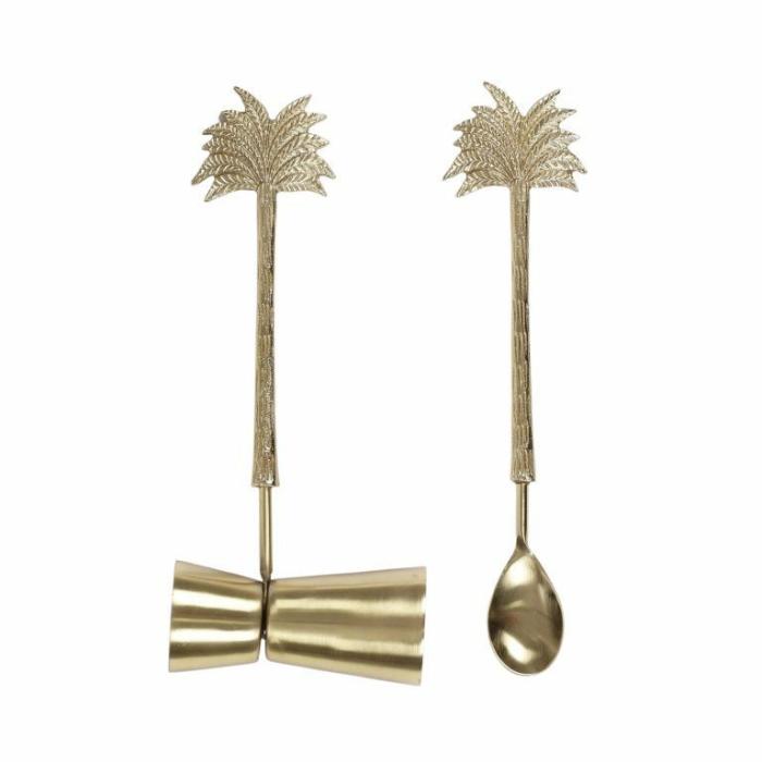 Home Accessories |  Kona Brass Cocktail Utensils Set Of 2 Gold Home Accessories Gold