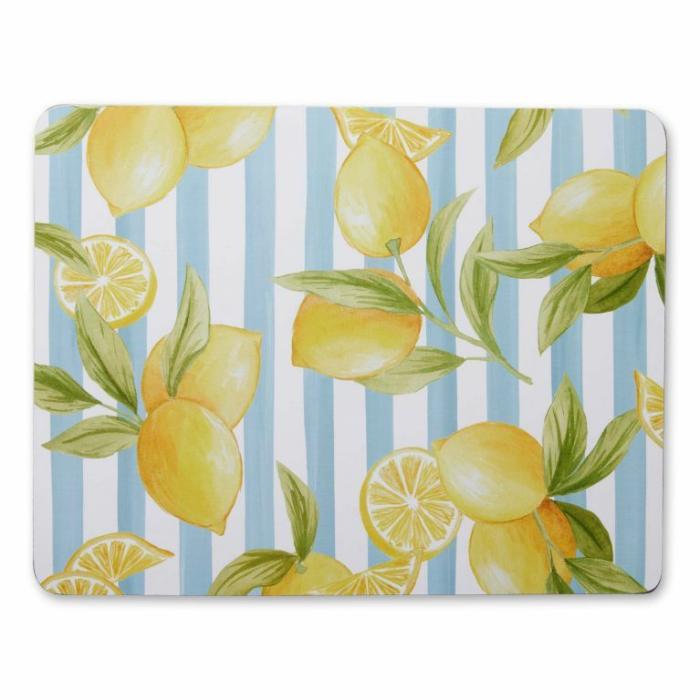 Home Accessories |  Lemon Stripe Placemat Set Of 4 Home Accessories Home Accessories