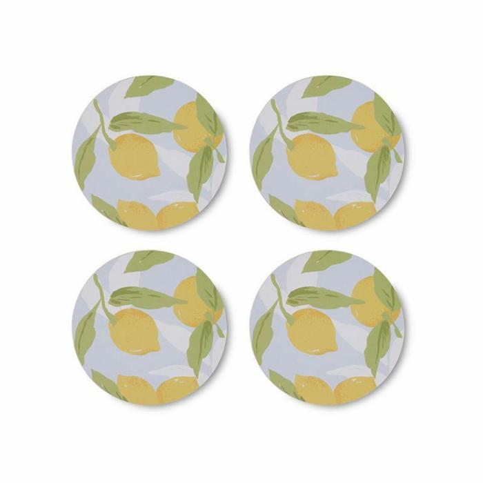 Home Accessories |  Lemons Round Coaster Set Home Accessories Home Accessories