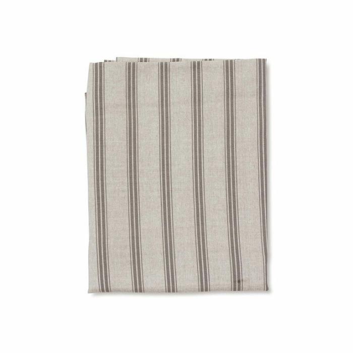 Home Accessories |  Macedon Charcoal Stripe Tablecloth Home Accessories Charcoal