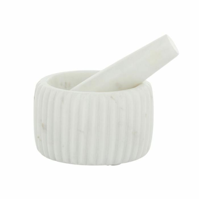 Home Accessories |  Mara Marble Mortar & Pestle White Home Accessories Home Accessories