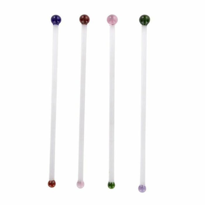 Home Accessories |  Marta Glass Stirrer Sticks Set Of 4 Home Accessories Home Accessories