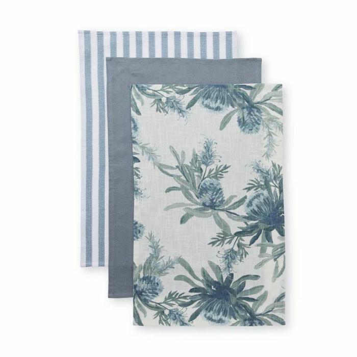 Home Accessories |  Moama Blue Teatowel Pack Of 3 Home Accessories Home Accessories