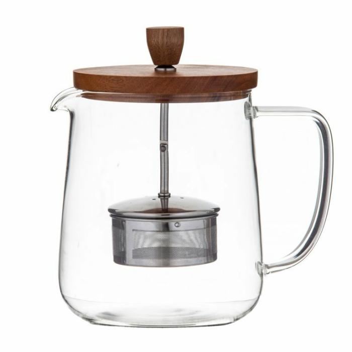 Home Accessories |  Naples Tea Pot With Acacia Lid & Infuser Home Accessories Home Accessories