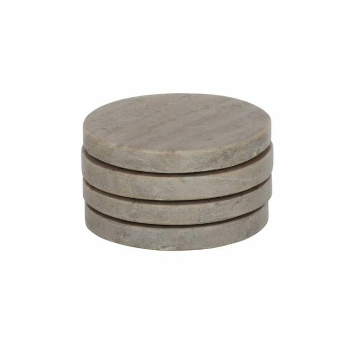 Home Accessories |  Neo Round Marble Coasters Set Of 4 Beige Home Accessories Beige