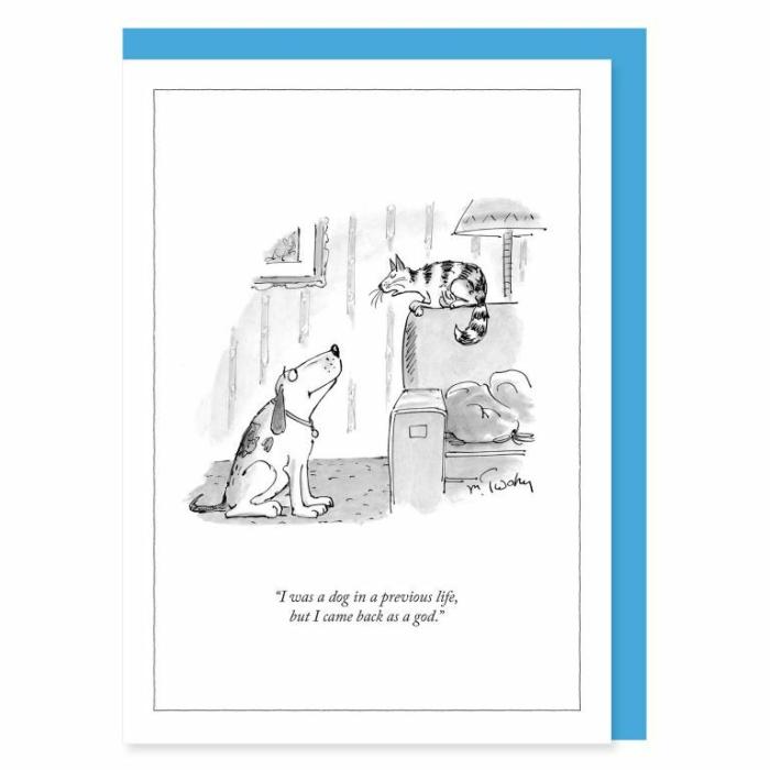 Home Accessories |  New Yorker Dog In A Previous Life Greeting Card Home Accessories Home Accessories