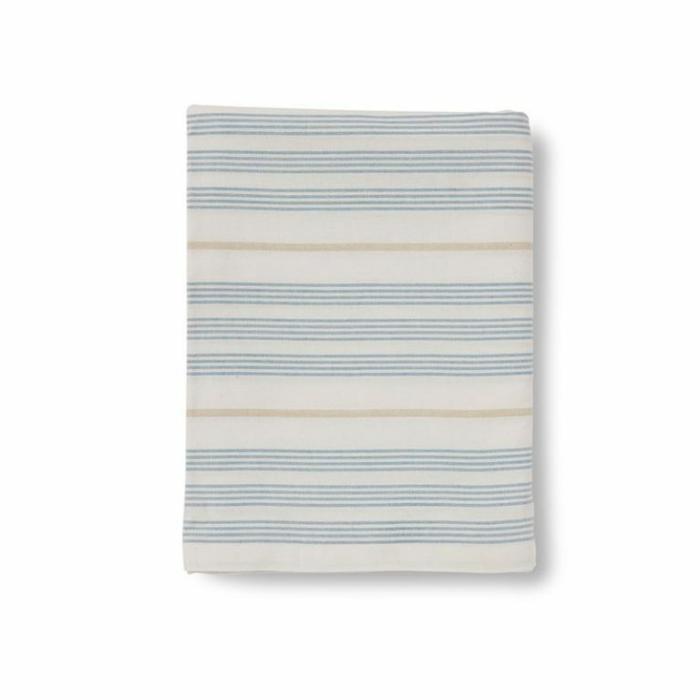 Home Accessories |  Noosa Blue Taupe Stripe Tablecloth Home Accessories Blue