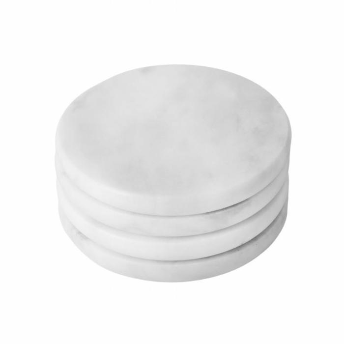 Home Accessories |  Nuvolo Marble Coaster Set Home Accessories Clear