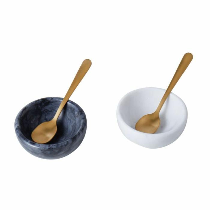 Home Accessories |  Nuvolo Marble Pot & Spoon Set Home Accessories Clear