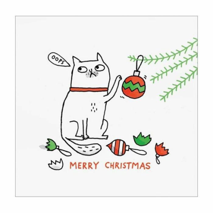 Home Accessories |  Oops Cat Merry Xmas Card Home Accessories Home Accessories