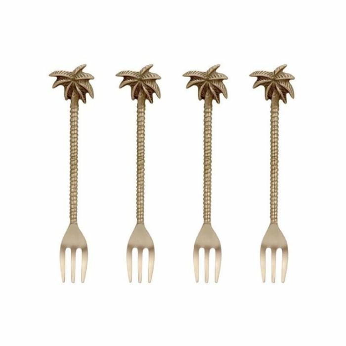 Home Accessories |  Palm Tree Brass Fork Set Home Accessories Home Accessories