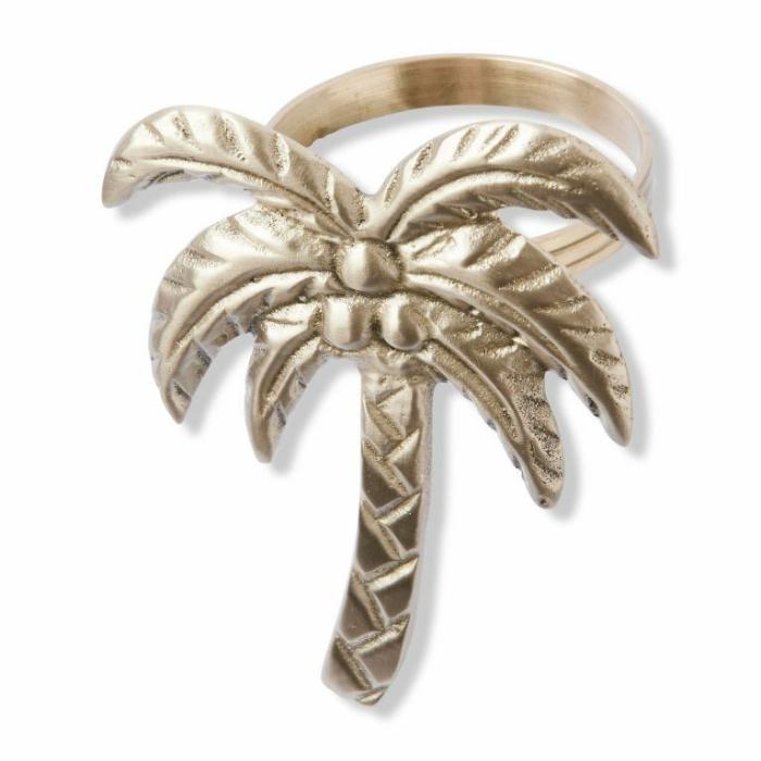 Home Accessories |  Palm Tree Brass Napkin Ring Home Accessories Home Accessories