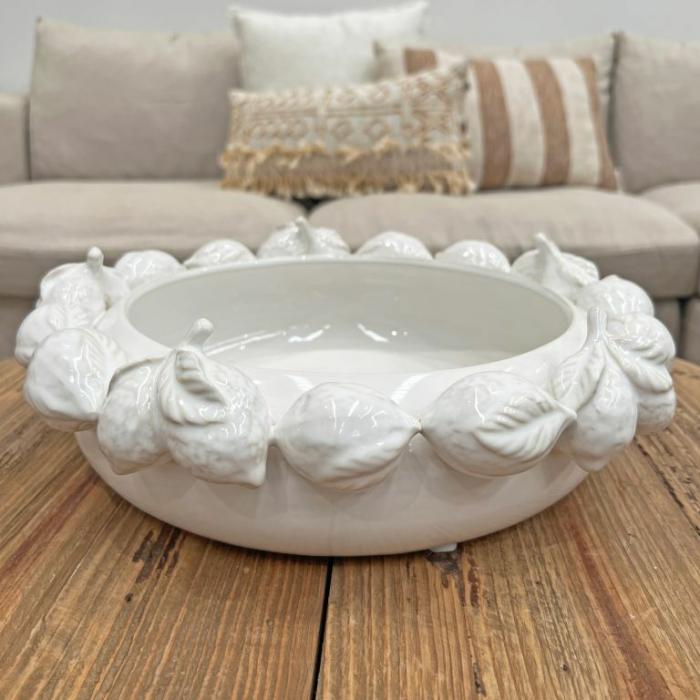 Home Accessories |  Riviera Lemon Bowl White Home Accessories Home Accessories