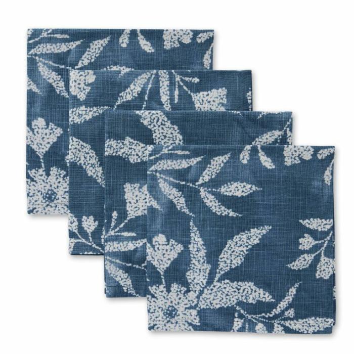 Home Accessories |  Seville Napkin Set Of 4 Blue Home Accessories Blue