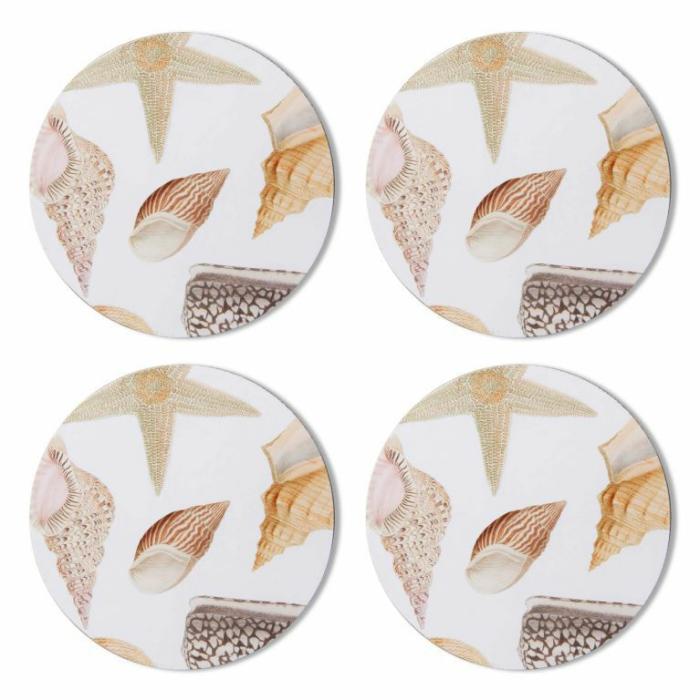 Home Accessories |  Shell Collection Coaster Set Of 4 Home Accessories Home Accessories