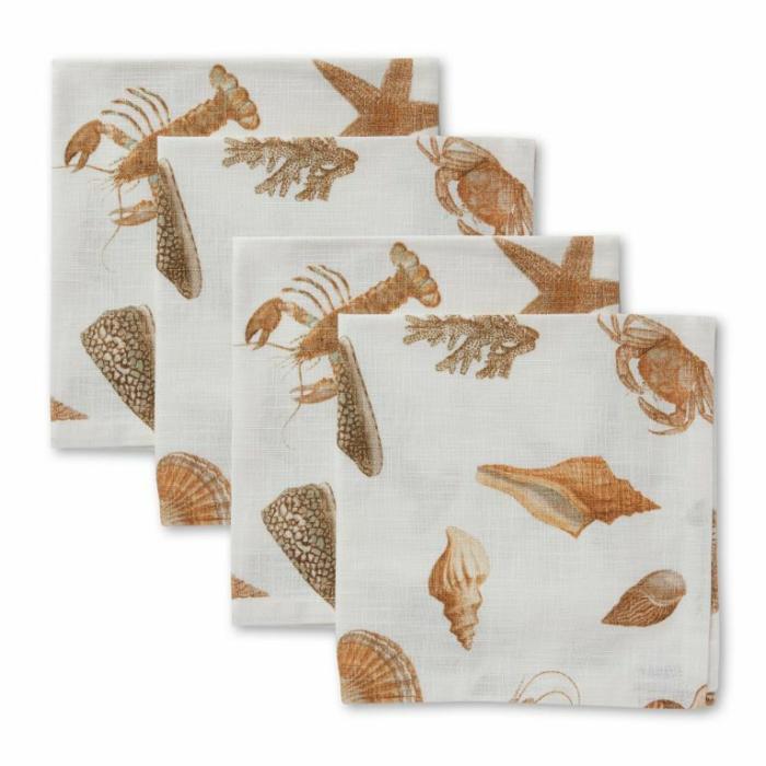 Home Accessories |  Shell Collection Napkin Set Of 4 Home Accessories Home Accessories