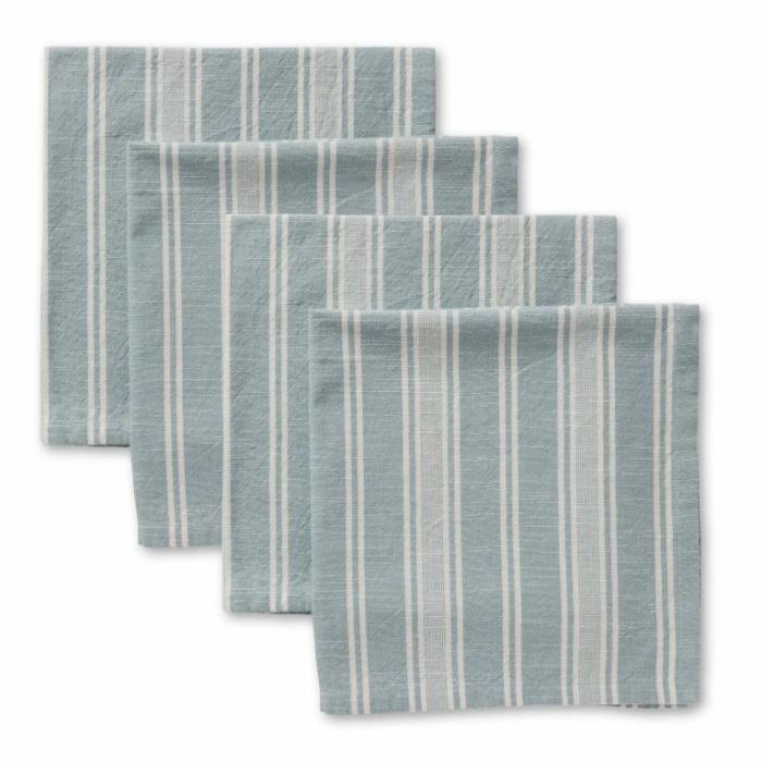 Home Accessories |  Swansea Stripe Napkin Set Of 4 Light Blue Home Accessories Blue