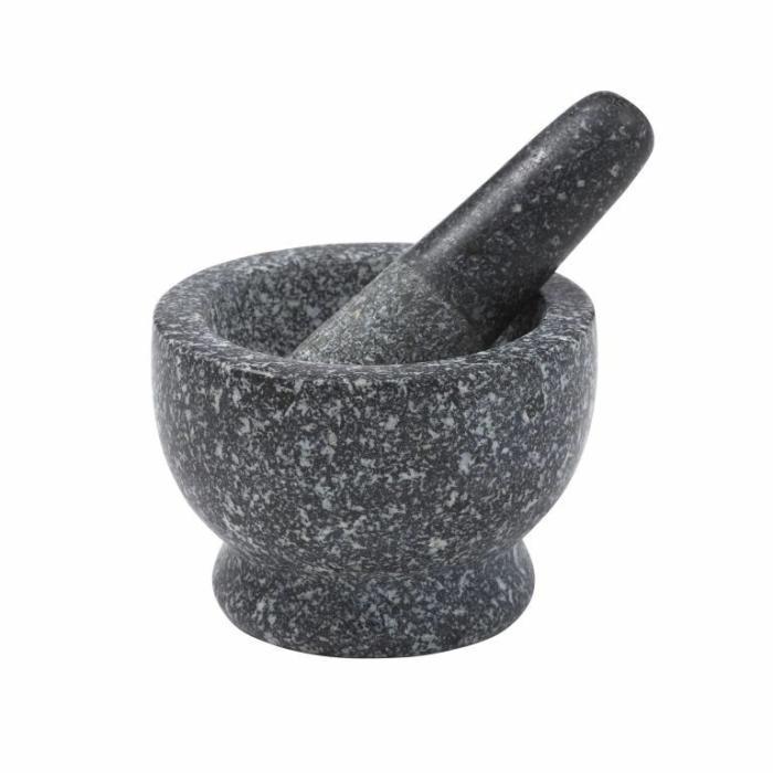 Home Accessories |  Traditional Granite Mini Mortar & Pestle Home Accessories Grey