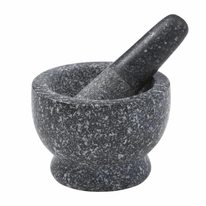 Home Accessories |  Traditional Granite Mortar & Pestle Home Accessories Grey