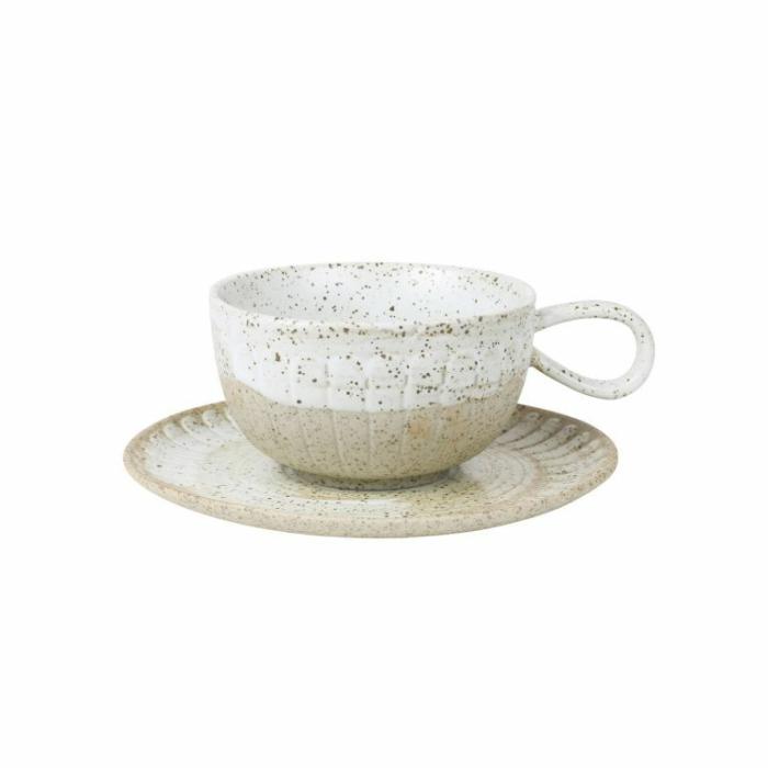 Home Accessories |  White Ceylon Cup & Saucer Home Accessories Home Accessories